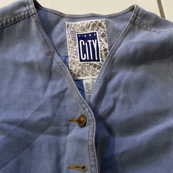 C’EST CiTY, Silk Vest, Denim Color - Picture 3 of 14